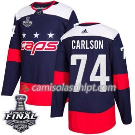 Camisola Washington Capitals John Carlson 74 2018 Stanley Cup Final Patch Adidas Stadium Series Authentic - Homem